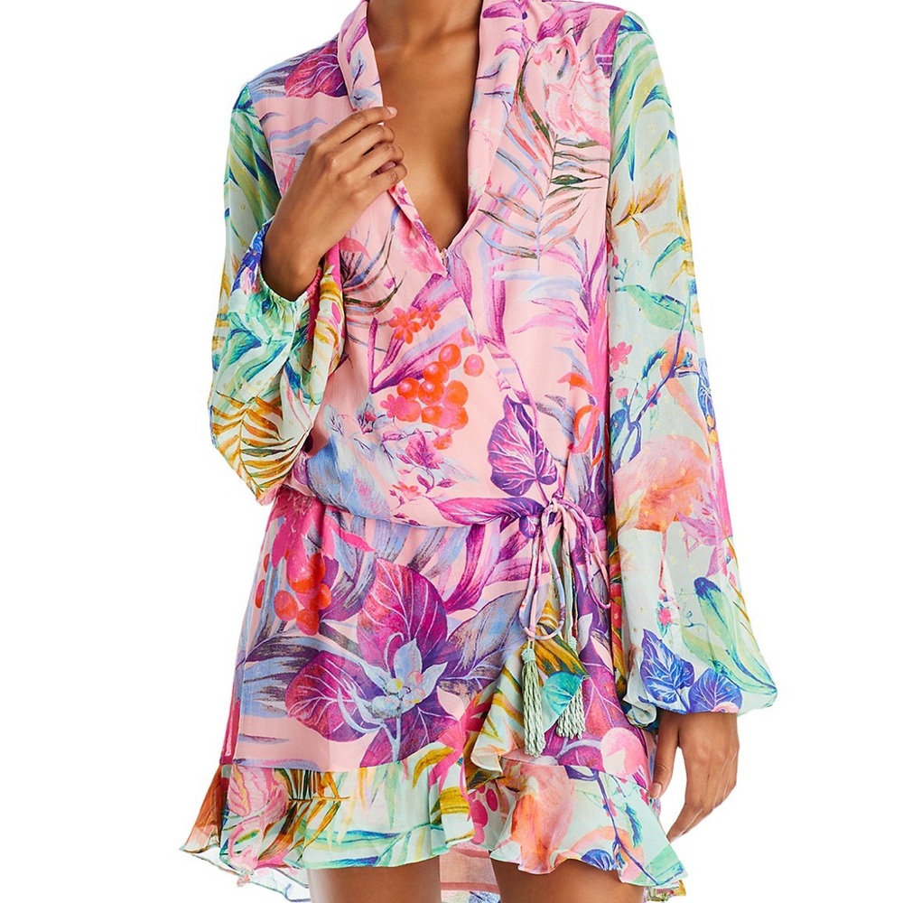 Rococo Sand  Zazu Tie Waist Mini Dress size 14 Large